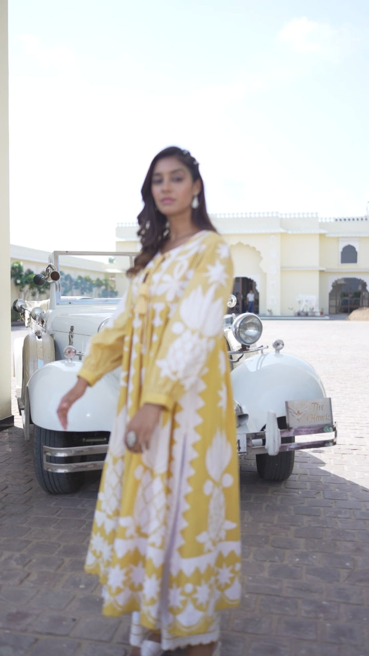 Paloma - Kurta And Palazzo (Mustard)