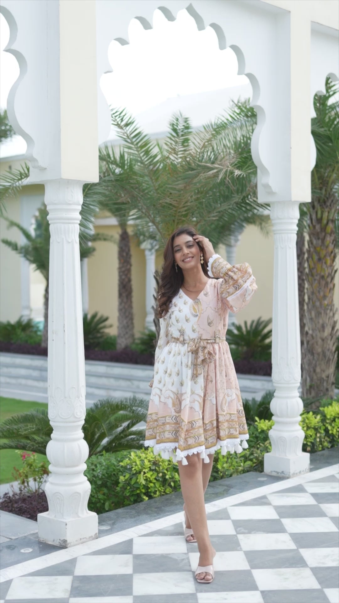 Aaris - Belted Flip Dress (Almond)