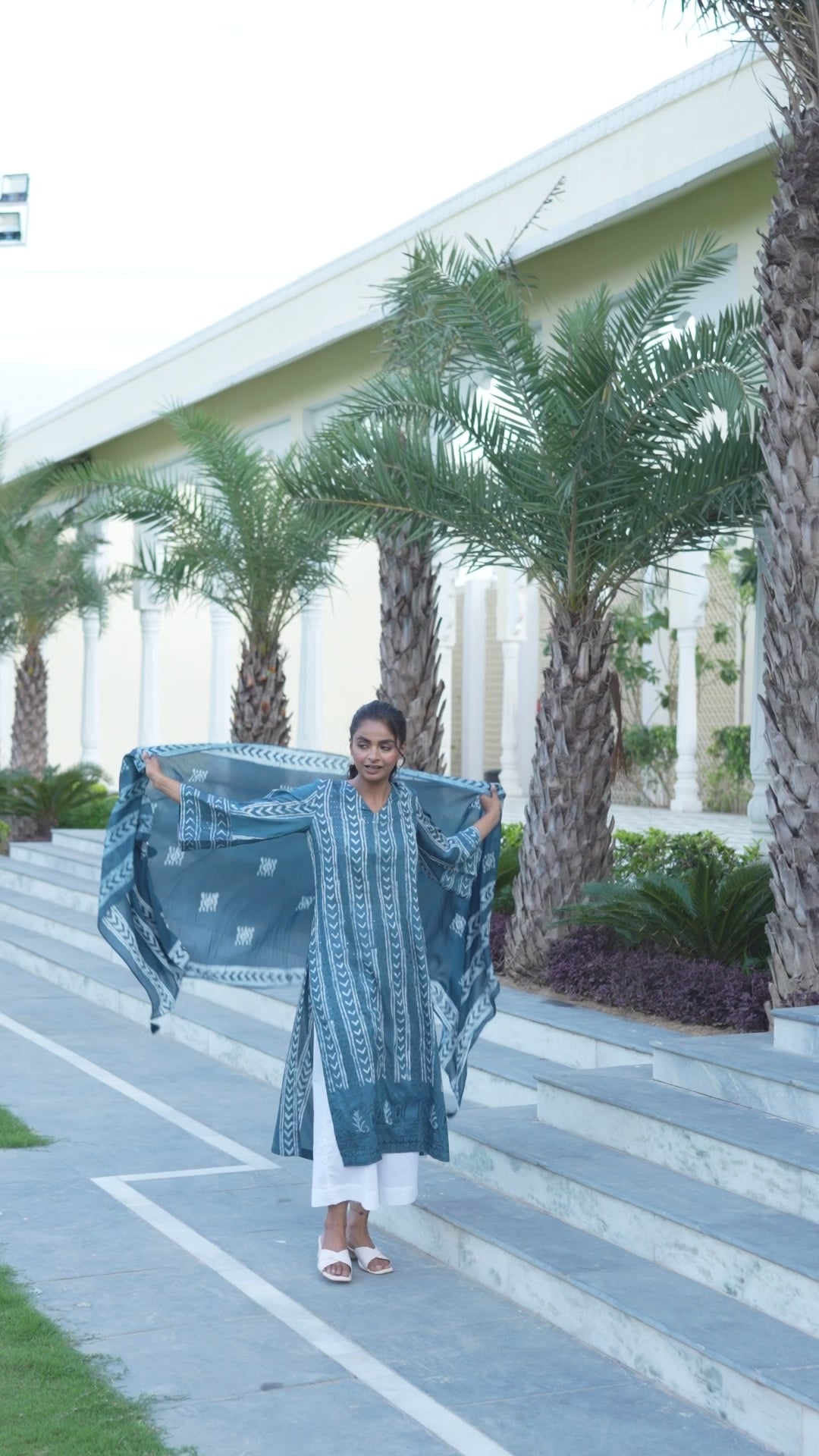Neel - Kurta And Palazzo With Dupatta