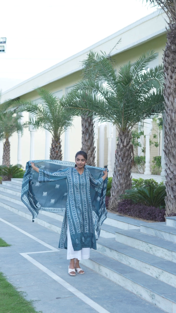 Neel - Kurta And Palazzo With Dupatta