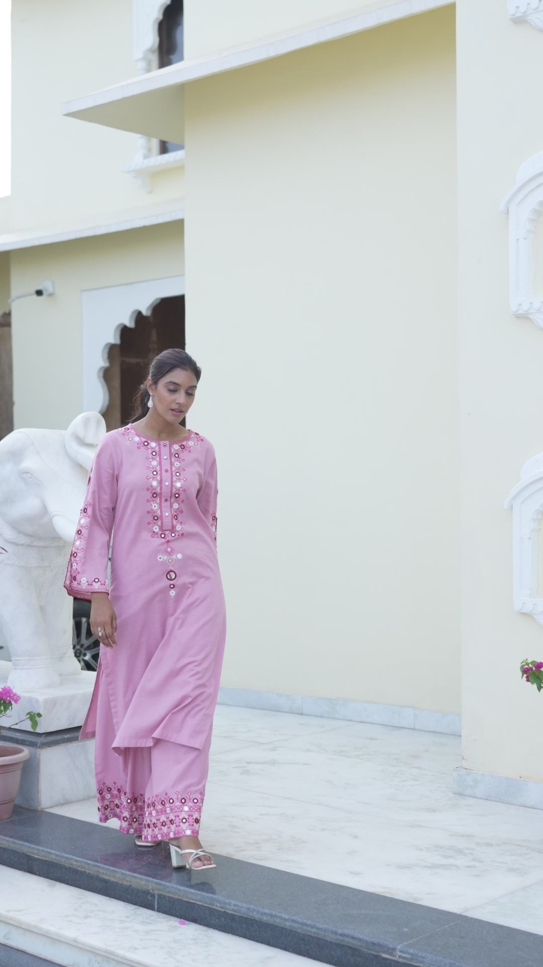 Aanta - Straight Kurta & Palazzo (Lavender)
